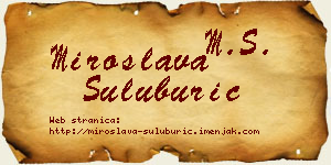 Miroslava Šuluburić vizit kartica
